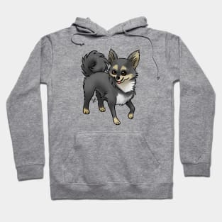 Dog - Chihuahua - Long Haired - Tri-Color Hoodie